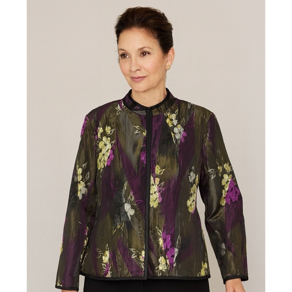 Multiples BrandElegant Country Club Jacket Embroider-style Asian SZ XL Glam Chic
